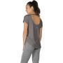 icyzone Camiseta de Yoga Deportiva de Suelta Transpirable de Manga Corta de Espalda Abierta para Mujer