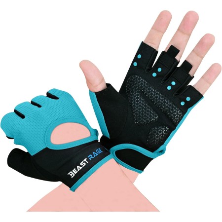 BEAST RAGE Guantes de Fitness Transpirables para Hombres y Mujeres Guantes de Levantamiento de Pesas de Entrenamiento de