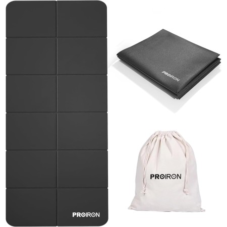 PROIRON Esterilla Yoga Plegable, Colchoneta de Yoga PVC Antideslizante 2MM de Grosor Fácil de Doblar para Fitness Yoga Ejercicio