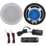 Herdio - Juego de Altavoces de Techo, Compatible con Bluetooth, Impermeable, baño, Cocina, Exterior