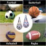 Yzmmxz 2 Pcs Bolsa para Balón, Red para Balones De Futbol, con 2 Agujas Plateadas Inflables, para Baloncesto, Voleibol, Red para