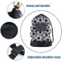 TRKETK Extra Grande Bolsa de Pelota de Malla, con Cordón para 10-15 Bolas Accesorios Deportivos Saco de Malla para Pelotas con