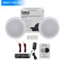 Herdio - Juego de Altavoces de Techo, Compatible con Bluetooth, Impermeable, baño, Cocina, Exterior
