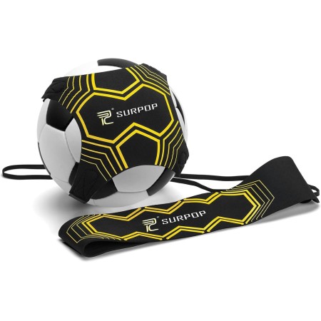 Surpop Cinturón de cintura ajustable Entrenador de fútbol/voleibol/rugby - Ayuda de entrenamiento de práctica en solitario para