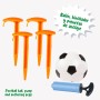 ColorBaby Fun Area! Portería de fútbol Plegable, Incluye balón de fútbol, 4 piquetas Anclaje e hinchador, Tamaño 100x60x60 cm,