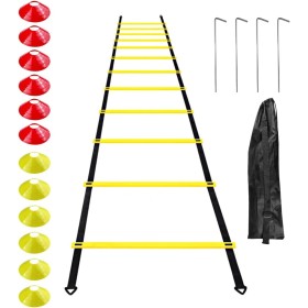 Gvolatee Accesorios de Entrenamiento de fútbol Escalera de coordinación Escalera de Entrenamiento, escaleras de coordinación con