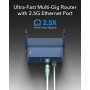 Cudy Router de Viaje Wi-Fi 6 Gigabit tamaño Bolsillo AX3000, Puerto Ethernet RJ45 de 2,5 Gbps, Extensor/repetidor para Hotel y