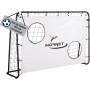 Hudora Hornet 180 Football Goal with Goal Wall - Outdoor for Children and Adults - Goal with Removable Net & Two Reinforced Shot