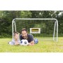 Idena 40099 - Portería de fútbol de metal con red, a partir de 6 años, aprox. 124 x 96 x 61 cm, de rápido montaje, ideal para