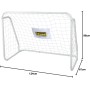 Idena 40099 - Portería de fútbol de metal con red, a partir de 6 años, aprox. 124 x 96 x 61 cm, de rápido montaje, ideal para