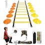 Jissta Speed ​​Agility Training Kit para Agilidad,Escalera de Agilidad 6M,12 Conos Deportivos y Entrenador de Patadas de