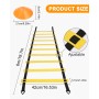 Jissta Speed ​​Agility Training Kit para Agilidad,Escalera de Agilidad 6M,12 Conos Deportivos y Entrenador de Patadas de