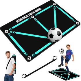 YAOZUP Estera de Entrenamiento de Fútbol,60x90cm Tapete de Entrenamiento,Alfombrilla de Entrenamiento de Fútbol,Accesorios