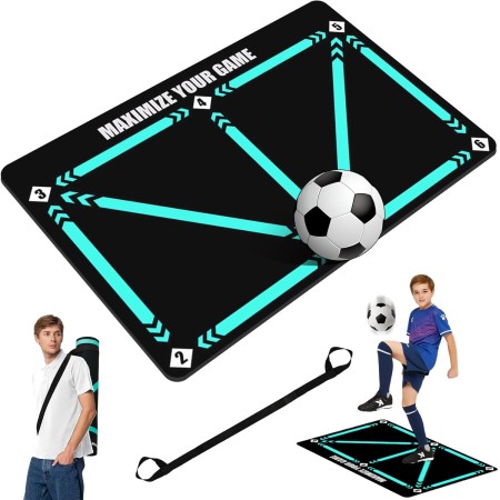 YAOZUP Estera de Entrenamiento de Fútbol,60x90cm Tapete de Entrenamiento,Alfombrilla de Entrenamiento de Fútbol,Accesorios