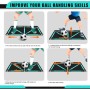 YAOZUP Estera de Entrenamiento de Fútbol,60x90cm Tapete de Entrenamiento,Alfombrilla de Entrenamiento de Fútbol,Accesorios