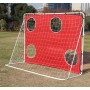 FUNJEPE Fg008 - Portería de fútbol de 7 x 5 pies con red a prueba de putrefacción, acero de aleación, color rojo, portátil y