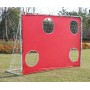 FUNJEPE Fg008 - Portería de fútbol de 7 x 5 pies con red a prueba de putrefacción, acero de aleación, color rojo, portátil y