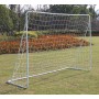 FUNJEPE Fg008 - Portería de fútbol de 7 x 5 pies con red a prueba de putrefacción, acero de aleación, color rojo, portátil y