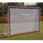 FUNJEPE Fg008 - Portería de fútbol de 7 x 5 pies con red a prueba de putrefacción, acero de aleación, color rojo, portátil y
