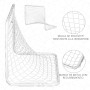 HOMCOM Set de 2 Porterías de Fútbol con Red y Balón para Niños y Adultos Juguete Deportivo para Exterior Jardín Acero y
