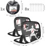 VOUNOT® 2 Porterías de Fútbol para Niños Plegables, 2 en 1 para Juegos de Fútbol y Entrenamiento, 120 x 80 x 80 cm, Negro