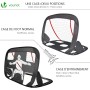 VOUNOT® 2 Porterías de Fútbol para Niños Plegables, 2 en 1 para Juegos de Fútbol y Entrenamiento, 120 x 80 x 80 cm, Negro