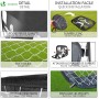 VOUNOT® 2 Porterías de Fútbol para Niños Plegables, 2 en 1 para Juegos de Fútbol y Entrenamiento, 120 x 80 x 80 cm, Negro