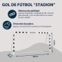 HUDORA Portería de fútbol Stadion - Portería de fútbol para niños y adultos resistente con red de malla fina hogar - Tablero de
