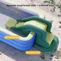 Parque acuático con tobogán, Piscina Infantil Hinchable, con rocódromo, Canasta de Baloncesto, Pistola de Agua, Castillo