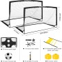Juego de 2 porterías de fútbol para niños, 180 x 120 cm, para entrenamiento en el patio trasero y juegos deportivos hinchables