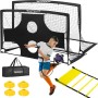 Juego de 2 porterías de fútbol para niños, 180 x 120 cm, para entrenamiento en el patio trasero y juegos deportivos hinchables