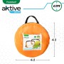 AKTIVE 54120 - Set 2 Porterías de fútbol plegables para niños , Medidas 120x80x80 cm, fácil montaje, color negro y naranja,