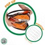 AKTIVE 54120 - Set 2 Porterías de fútbol plegables para niños , Medidas 120x80x80 cm, fácil montaje, color negro y naranja,