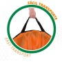 AKTIVE 54120 - Set 2 Porterías de fútbol plegables para niños , Medidas 120x80x80 cm, fácil montaje, color negro y naranja,