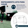 HUDORA Soccer Goal Trainer with Target Wall - Sturdy Outdoor Soccer Goal for Kids & Adults - Goal Wall with Two Reinforced Shot
