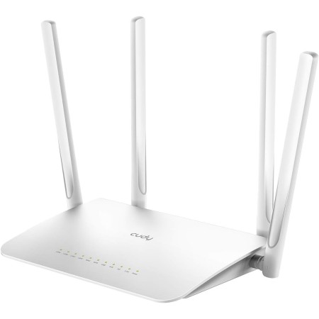 Cudy WR1300 Gigabit Router Wi-Fi de Doble Banda AC1200 inalámbrico, 5 Puertos Gigabit, 4 Antenas externas, 2,4 GHz/5 GHz, Modo