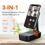 IKG Altavoz Bluetooth Inalambrico con Soporte Movil, Antideslizante & Sonido Envolvente HD,IP7 Impermeable,Altavoz Portatil &