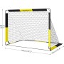 LARMNEE Porterías de Fútbol para Niños, Juego de 2, Entrenadores de Portería de Fútbol, Plegables y Portátiles, 2 en 1 con