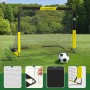 LARMNEE Porterías de Fútbol para Niños, Juego de 2, Entrenadores de Portería de Fútbol, Plegables y Portátiles, 2 en 1 con