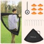 SONGMICS Portería de Fútbol para Niños, Juego de 2, Portería de Fútbol Infantil Portátil y Plegable, para Jardín, Parque, Playa,