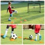 SONGMICS Portería de Fútbol para Niños, Juego de 2, Portería de Fútbol Infantil Portátil y Plegable, para Jardín, Parque, Playa,