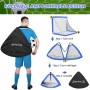 Portería de fútbol Bagail, Red de fútbol desplegable con portería, piquetas y Bolsa de Transporte portátil, fácil de Montar,