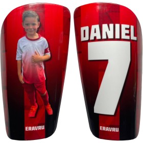 ERAVRU - Espinilleras de Fútbol Personalizadas para Niños y Adultos - Incluye tu Foto, Nombre y Numero para Crear Tus