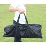 FUNJEPE Portería de fútbol portátil de acero de 2,4 m, para entrenamiento al aire libre, jardín, con red de fútbol a prueba de
