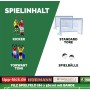 TIPP-KICK Junior Cup con borde 82x56 cm – Futbolín listo para jugar con 2x jugadores, 2x guardametas, 2x porterías de plástico,