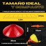 VIKZON Kit Avanzado de Entrenamiento de Fútbol: Escalera de Entrenamiento Plegable y Ajustable + Conos de Entrenamiento + Bolsa