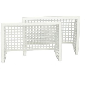 TIPP-KICK Juego de portería de plástico I Juego de 2 Piezas I Accesorios Originales Cada Juego I Repuestos I Blanco
