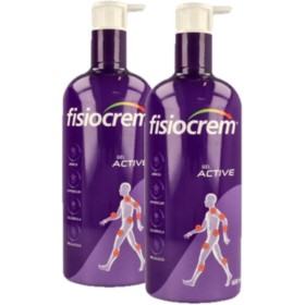 Pack 2x FISIOCREM GEL ACTIVE | 600ml | Preparación Músculos y Ligamentos | Vida cotidiana o ejercicio físico | Crema Masaje |