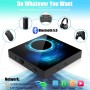 Android TV Box 10.0, Android Box 4GB RAM 32GB ROM Quad-Core Arm Cortex-A53 con WiFi 2.4G/5.0G Ethernet 10/100M 6k HD TV Box