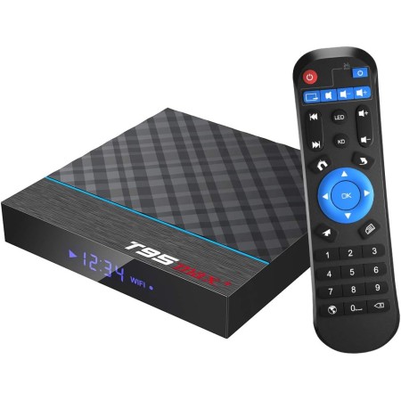 TUREWELL Android TV Box, Android 9.0 TV Box Amlogic S905X3 Quad-Core Cortex-A55 4GB RAM 32GB ROM Android Box with 8K BT4.0